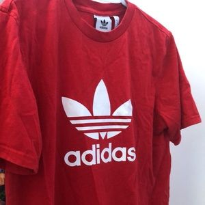 Red Adidas brand t-shirt